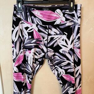 Calvin Klein Womens Performance Wick Athletic Jogging Cropped Large Pants Pink